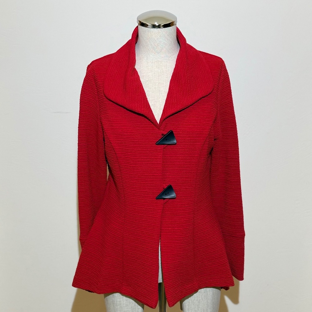 🔥EXQUISITE‼️ Contemporary Jacket from IC Collection in True Red - Size Small ♥️ - Picture 2 of 10